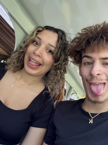 Us making goofy faces